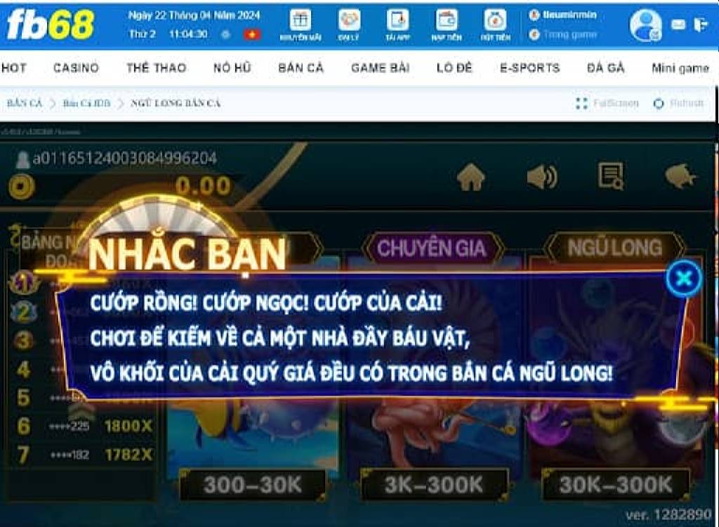Nắm chắc tính năng thú vị có trong game bắn cá đổi thưởng Fb68
