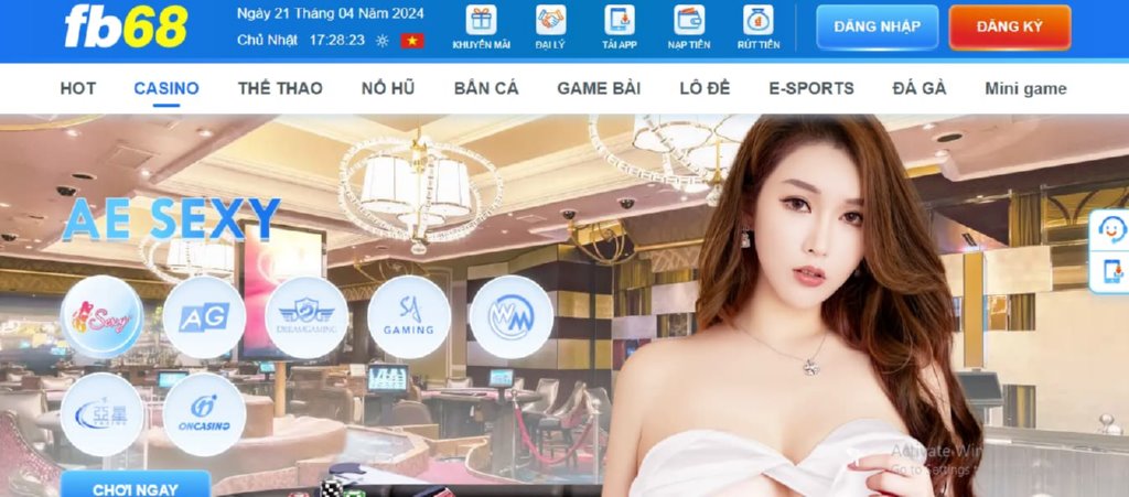 Sảnh casino nhà cái hiện đang liên kết với nhiều nhà phát hành game nổi tiếng trên thế giới