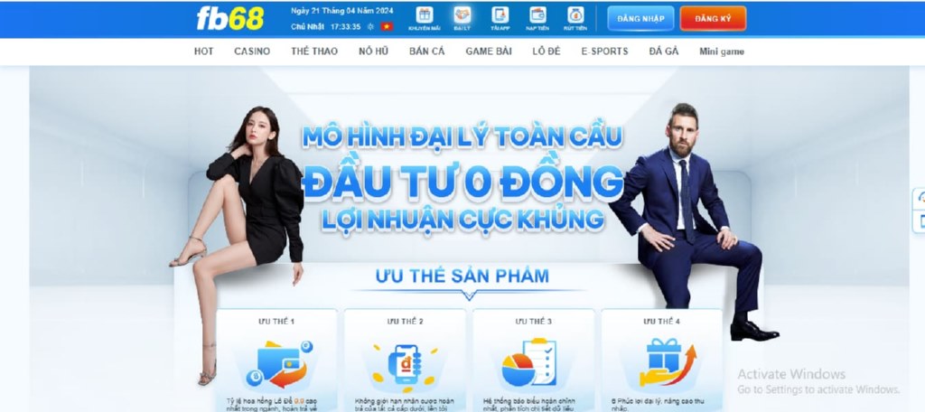 Nhà cái cung cấp cho đối tác của mình lợi nhuận cực khủng