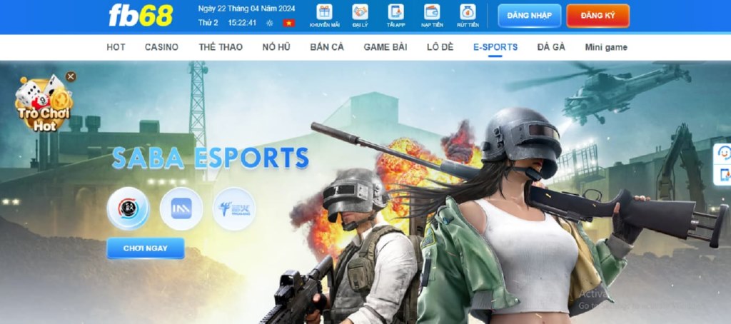 E-Sports tại nhà cái Fb68 chính là sảnh chơi cá cược thể thao điện tử với kho sản phẩm giải trí đồ sộ