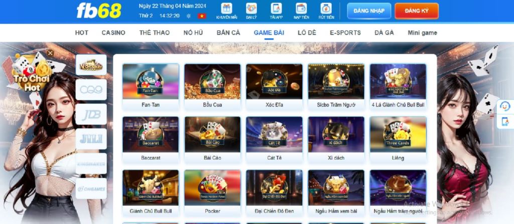 Chủ đề trò chơi đánh bài Fb68 đa dạng từ truyền thống cho đến hiện đại