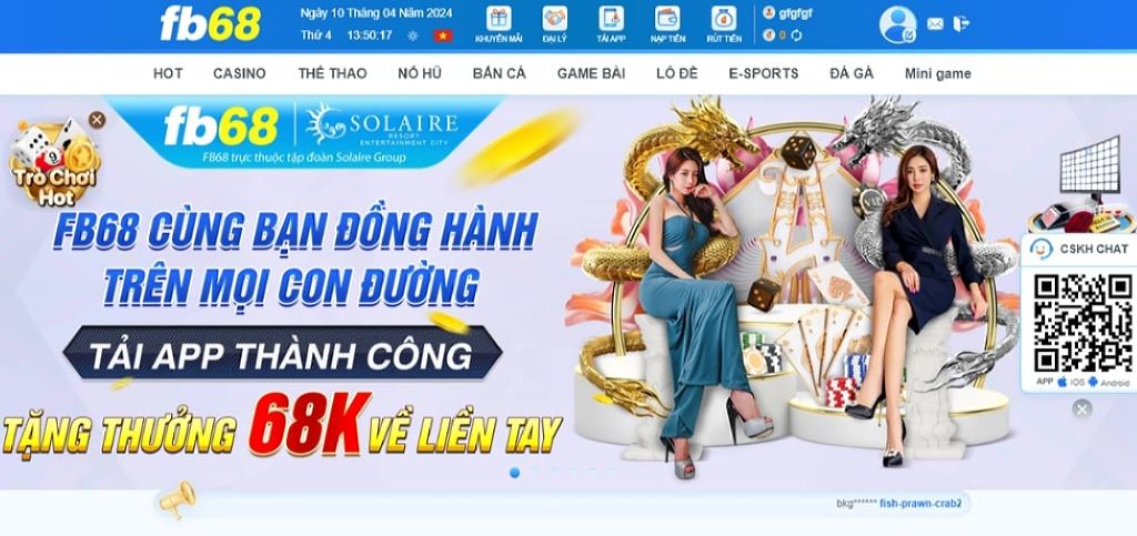 Đăng nhập tài khoản hội viên Fb68.
