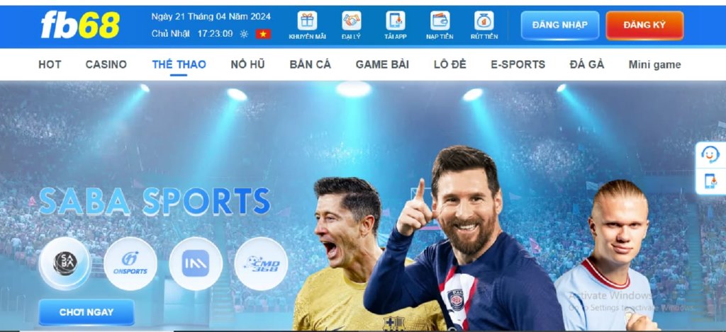 Thể thao nhà cái Fb68 là sảnh game cá cược trực tuyến có quy mô lớn hàng đầu châu Á